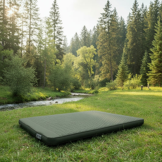 SLEEPCAMP – Matelas de camping gonflable avec sac de rangement