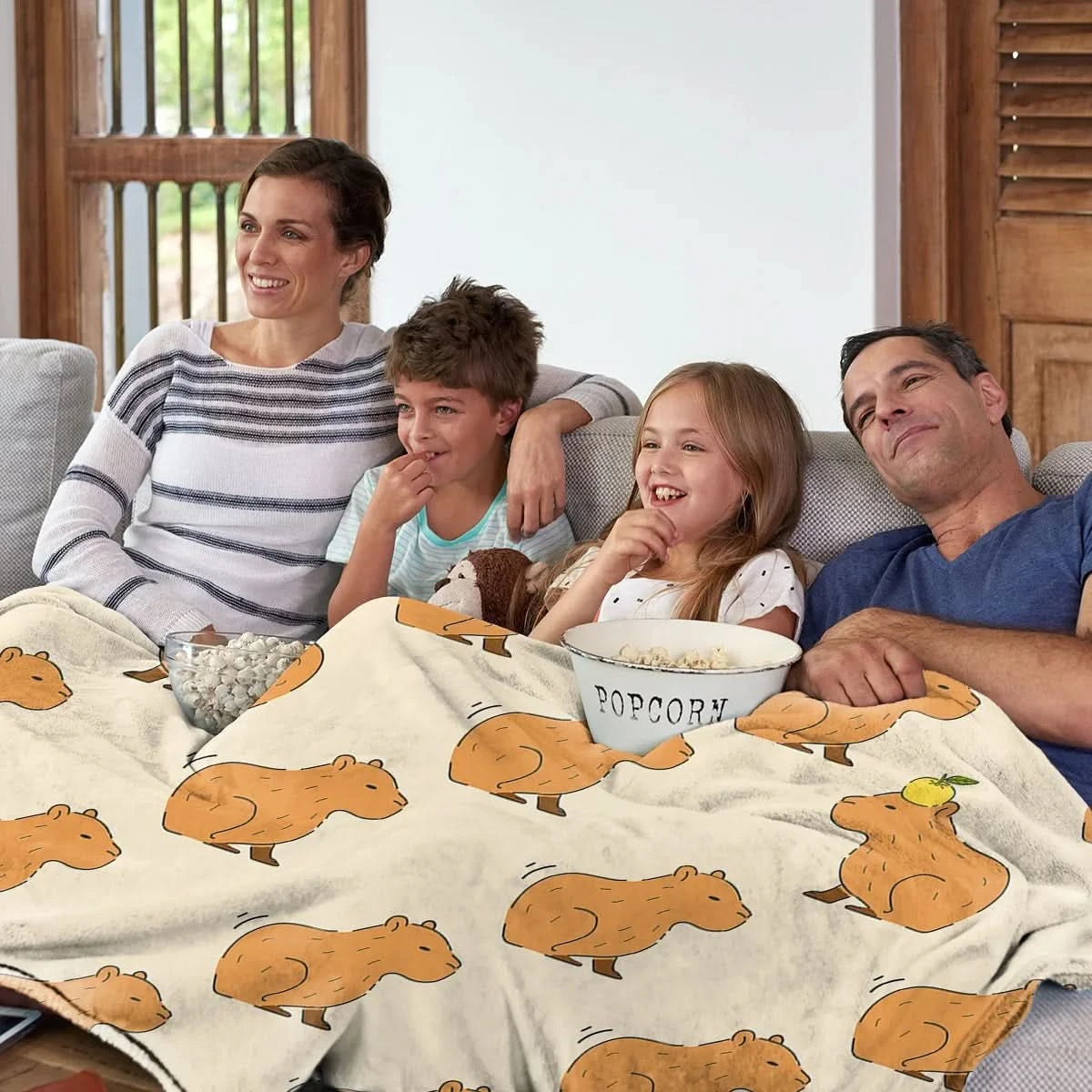 CAPYCHARM – Capybara Blanket for Playful Home Comfort