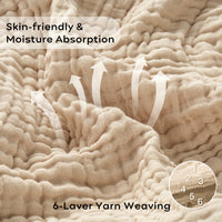 MUSLINOVA – Cotton Muslin Throw Blanket Lightweight Boho Comfort