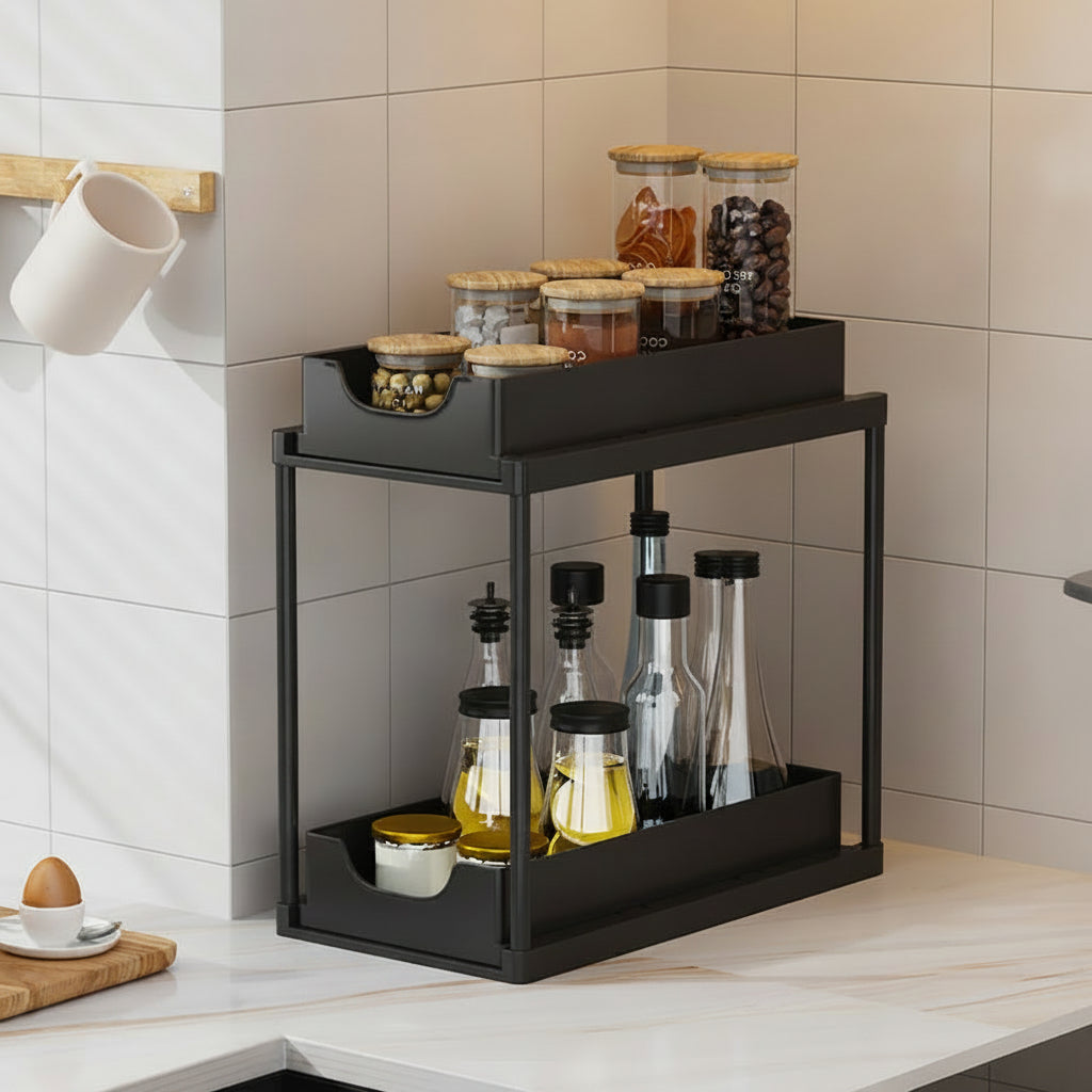 SLIDENEST – Pull Out Sliding Rack Space-Saving Organizer