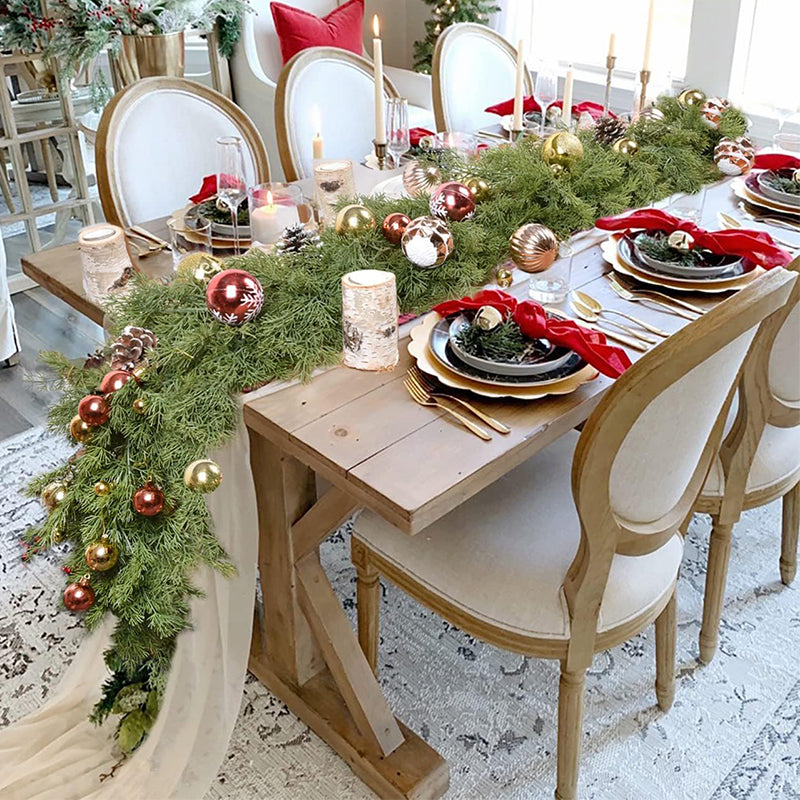 YULEDRAPE – Real-Touch Norfolk Pine Garland for Refined Christmas Styling