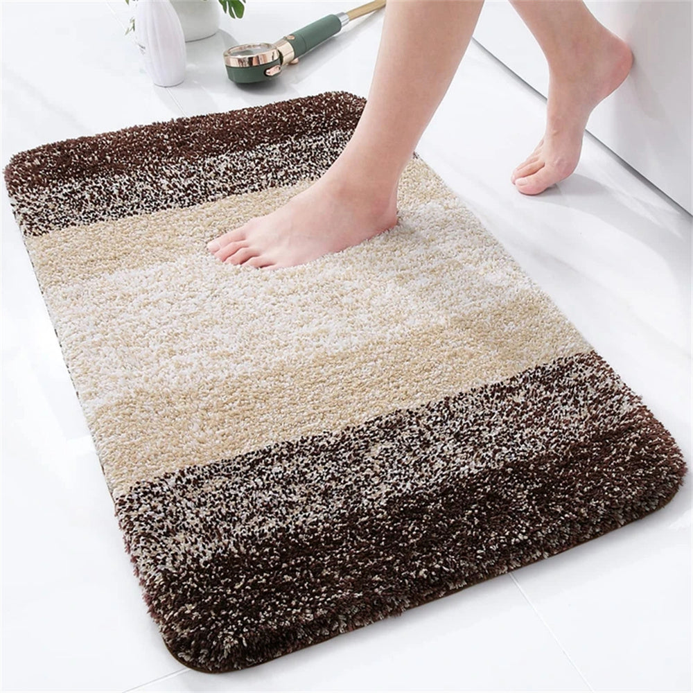LUXCONTOUR – Tapis de toilette doux avec design antidérapant moelleux