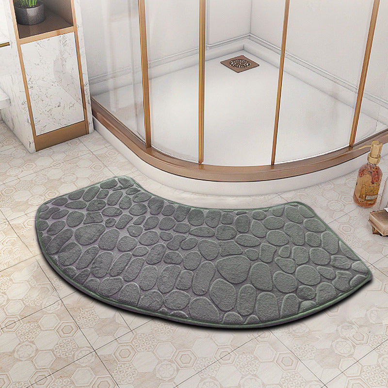 VELVOSTONE – Tapis de bain en velours 3D antidérapant à séchage rapide