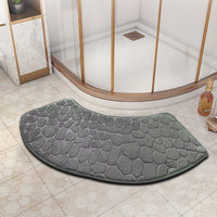 VELVOSTONE – Tapis de bain en velours 3D antidérapant à séchage rapide