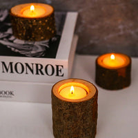 CANDLEFLOW – Three-Piece Wooden Tea Lamp Decor Set