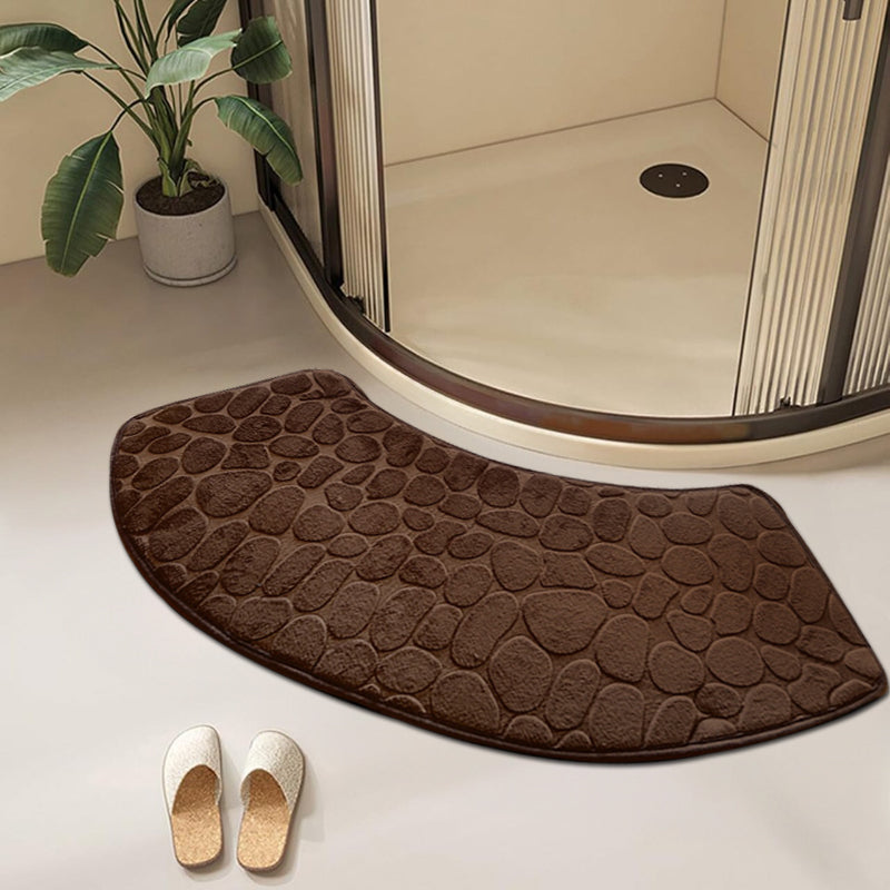 VELVOSTONE – Tapis de bain en velours 3D antidérapant à séchage rapide