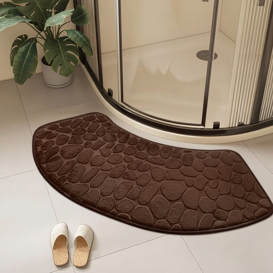 VELVOSTONE – Tappetino da Bagno in Velluto 3D Antiscivolo con Design ad Asciugatura Rapida