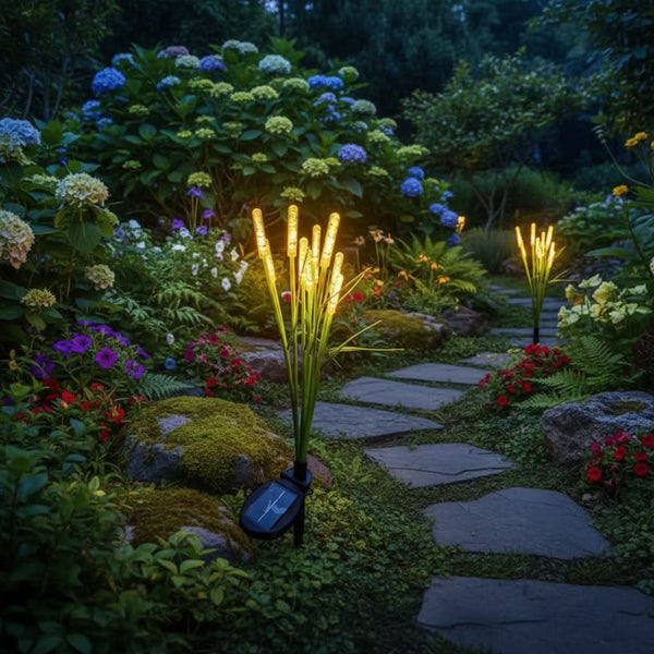REEDLIVA – Lumières solaires en roseau pour décoration extérieure de paysage
