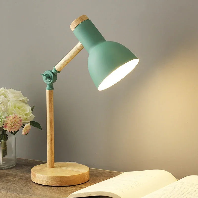 TURNGLOW – Adjustable Wooden Table Lamp Soft Eye Comfort