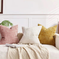 BAMVELORA – Bamboo-Textured Pillow Cover for Elegant Sofa Styling