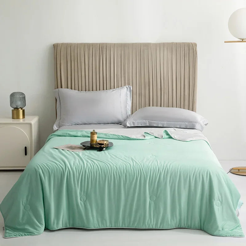 SILKCHILL – Couverture en soie glacée douce et respirante pour l’été