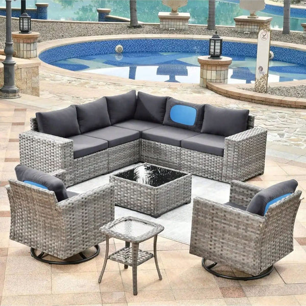 PALMFLOW – Housses de coussin antidérapantes pour protection de mobilier de patio