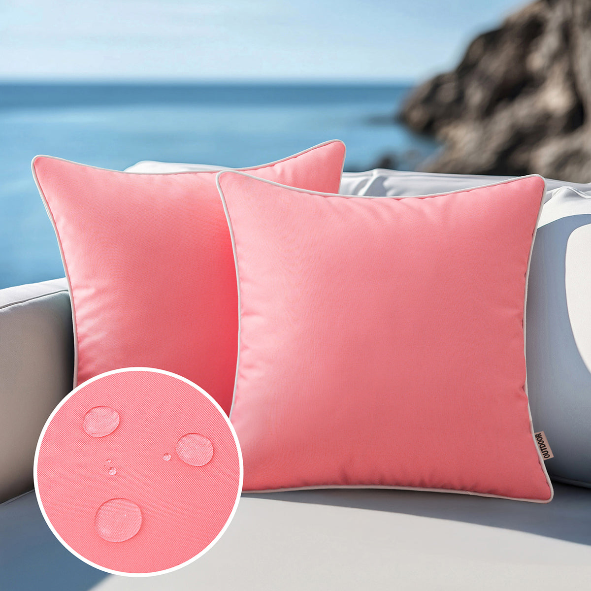 WHITELIVA – Housses de coussin décoratives pour patios et jardins