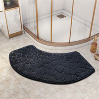 VELVOSTONE – Tapis de bain en velours 3D antidérapant à séchage rapide