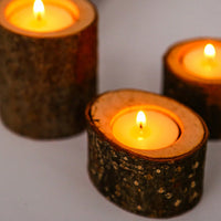 CANDLEFLOW – Three-Piece Wooden Tea Lamp Decor Set