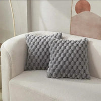 GRIDHAVEN – 3D Textured Pillowcase for Living Room Comfort