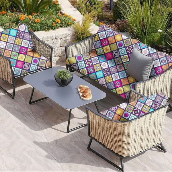 TROPICFLOW – Housses de coussin tropicales d’extérieur pour canapés de patio