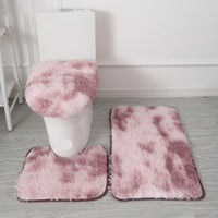 SOFTLAVO – Ensemble housse de toilette et tapis de bain style élégant