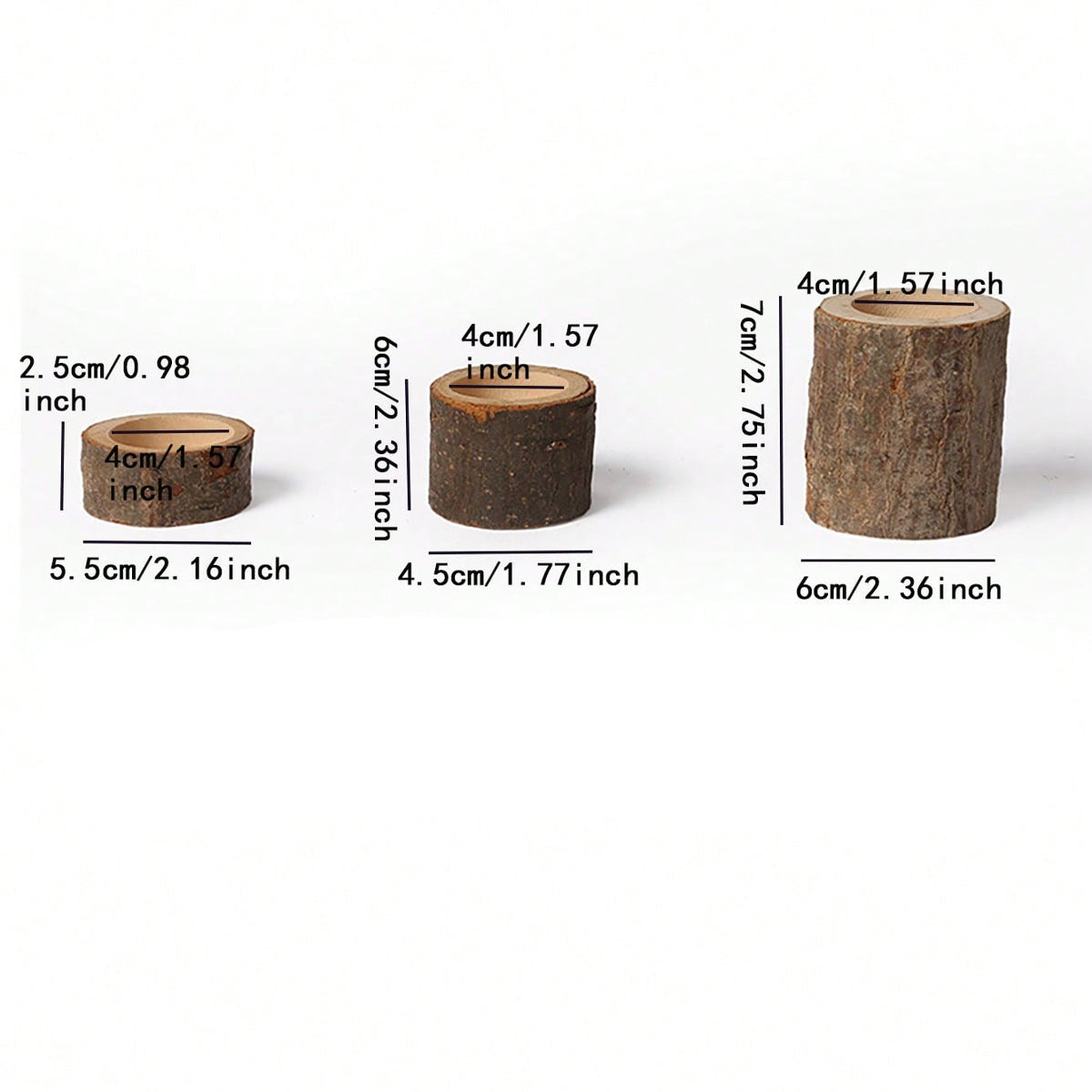 CANDLEFLOW – Three-Piece Wooden Tea Lamp Decor Set