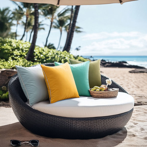 WHITELIVA – Housses de coussin décoratives pour patios et jardins