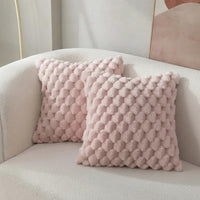 GRIDHAVEN – 3D Textured Pillowcase for Living Room Comfort