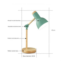 TURNGLOW – Adjustable Wooden Table Lamp Soft Eye Comfort