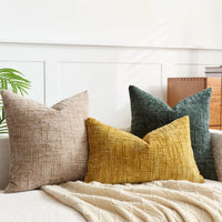 BAMVELORA – Bamboo-Textured Pillow Cover for Elegant Sofa Styling