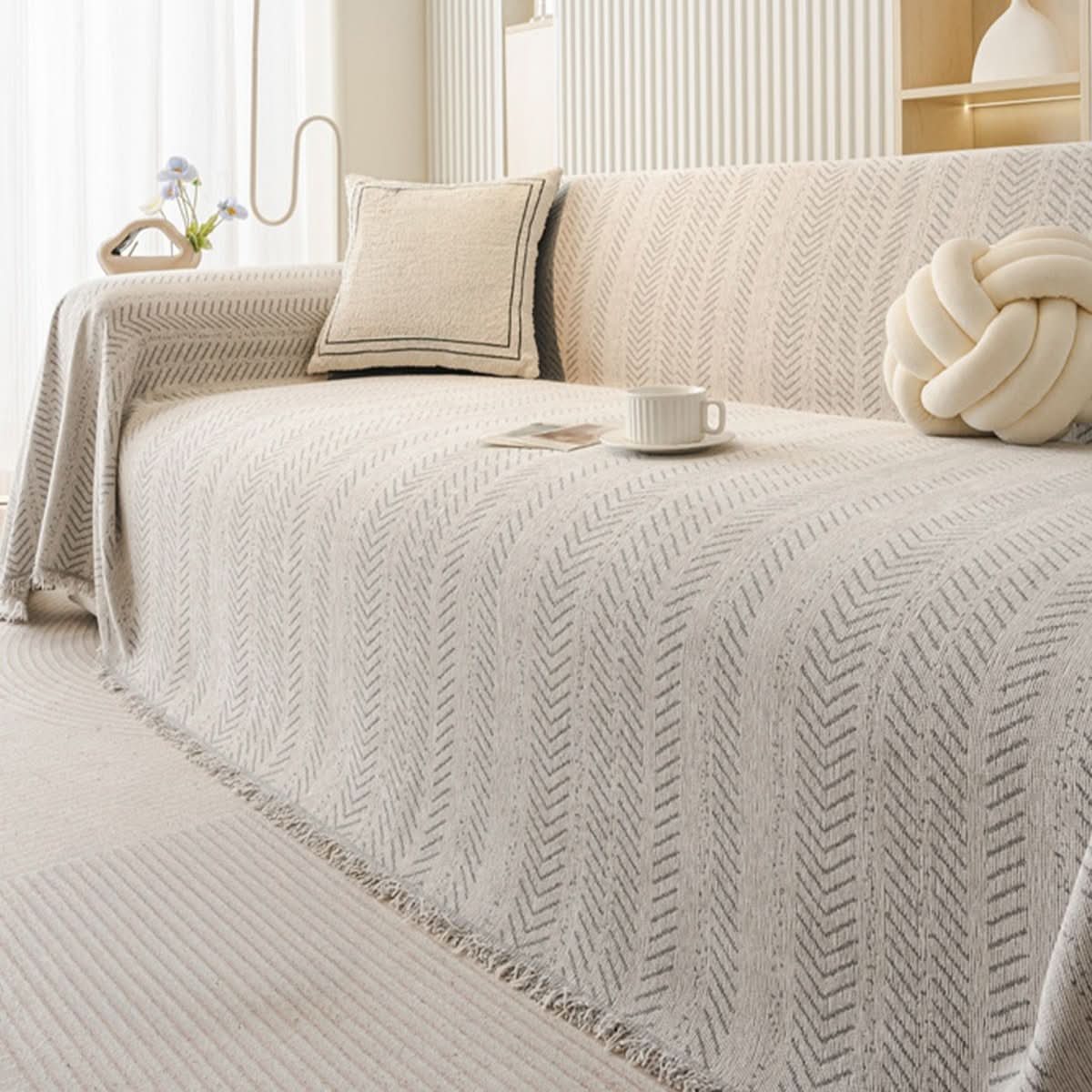 SNUGGLETEXTILE – Scratch-resistant & washable sofa cover made of chenille 7