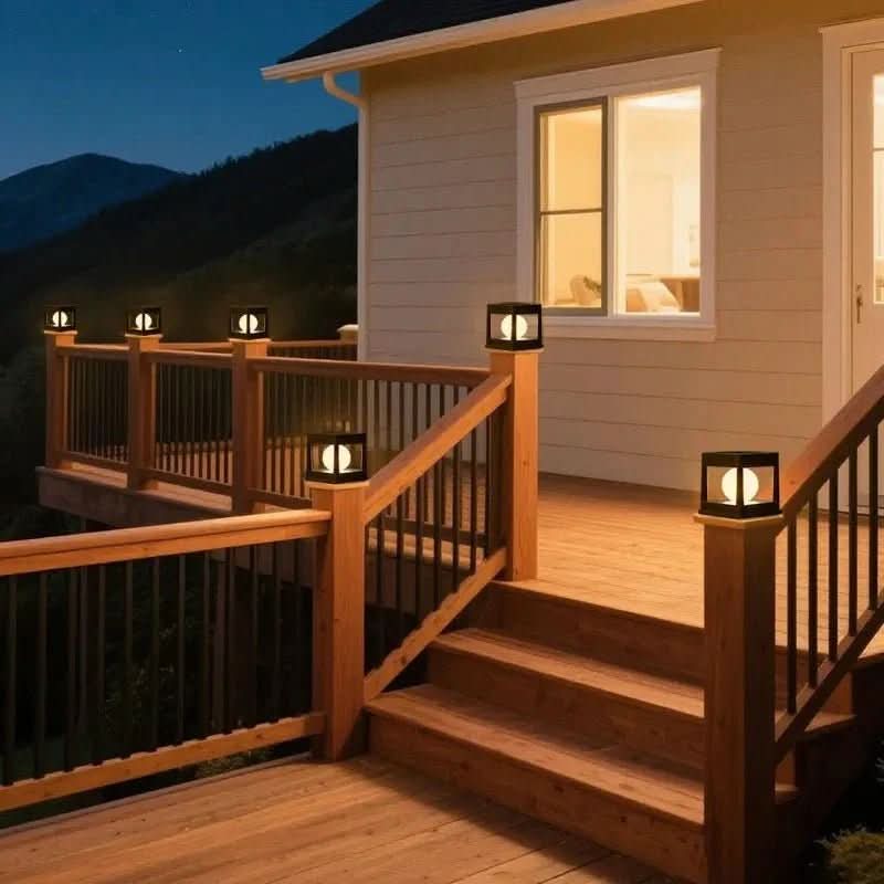 SOLARORA - Automatic Solar Post Light for Outdoor Pathways & Gardens 4