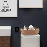 OVANEST – Panier de rangement ovale tissé pour salle de bain