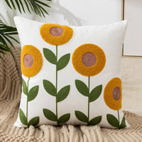 EMBROIDERLIVA – Housse de coussin brodée pour décoration cosy