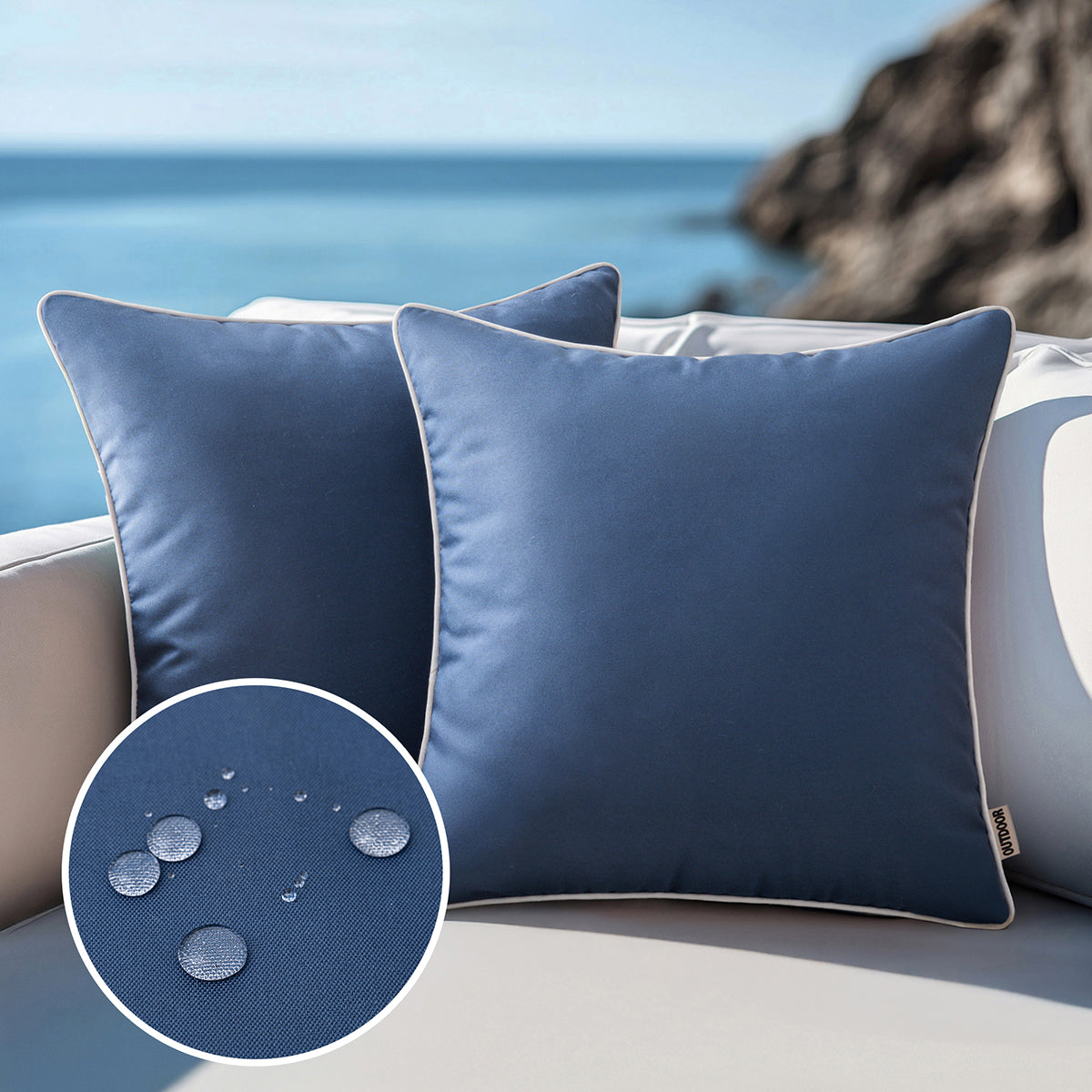 WHITELIVA – Housses de coussin décoratives pour patios et jardins