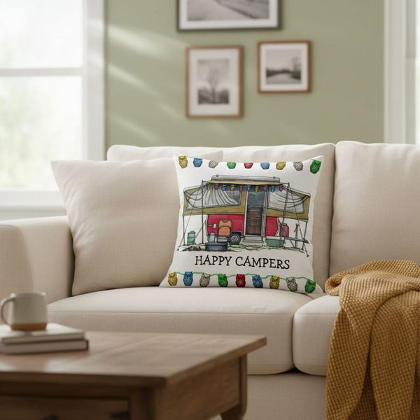 CAMPERLIVA – Housse de coussin camping hibou pour une décoration extérieure chaleureuse