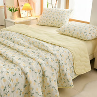 FLORABREEZE – Couverture estivale florale douce et respirante pour le confort