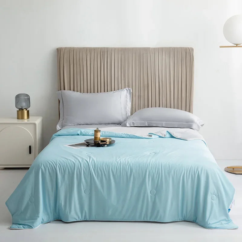 SILKCHILL – Couverture en soie glacée douce et respirante pour l’été