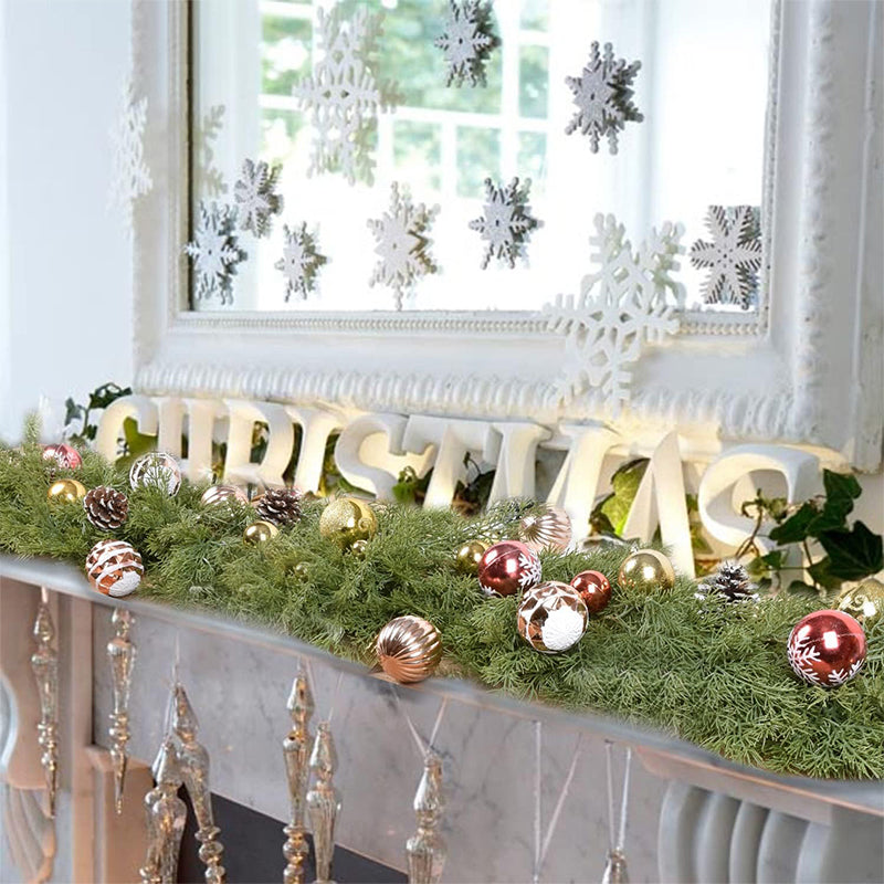 YULEDRAPE – Real-Touch Norfolk Pine Garland for Refined Christmas Styling
