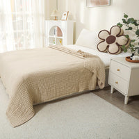 MUSLINOVA – Cotton Muslin Throw Blanket Lightweight Boho Comfort
