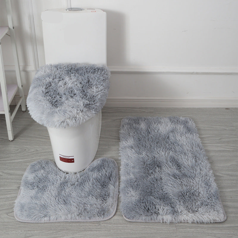 SOFTLAVO – Ensemble housse de toilette et tapis de bain style élégant