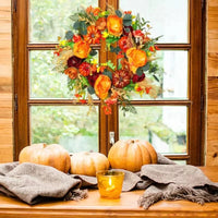 FALLWISP – Pumpkin Wreath for Charming Autumn Entryways