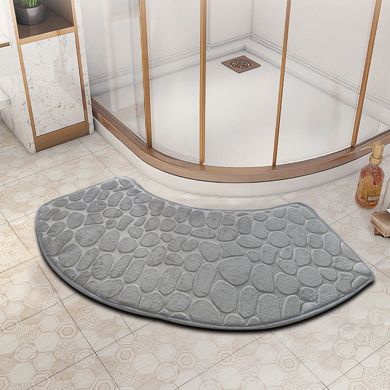 VELVOSTONE – Tapis de bain en velours 3D antidérapant à séchage rapide
