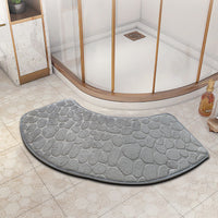 VELVOSTONE – Tapis de bain en velours 3D antidérapant à séchage rapide