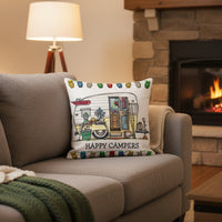 CAMPERLIVA – Owl Camping Cushion Cover for Cozy Outdoor Decor