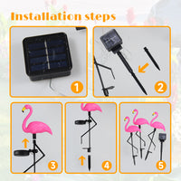 FLAMINGOLIVA – Lampe solaire flamant rose pour décoration extérieure