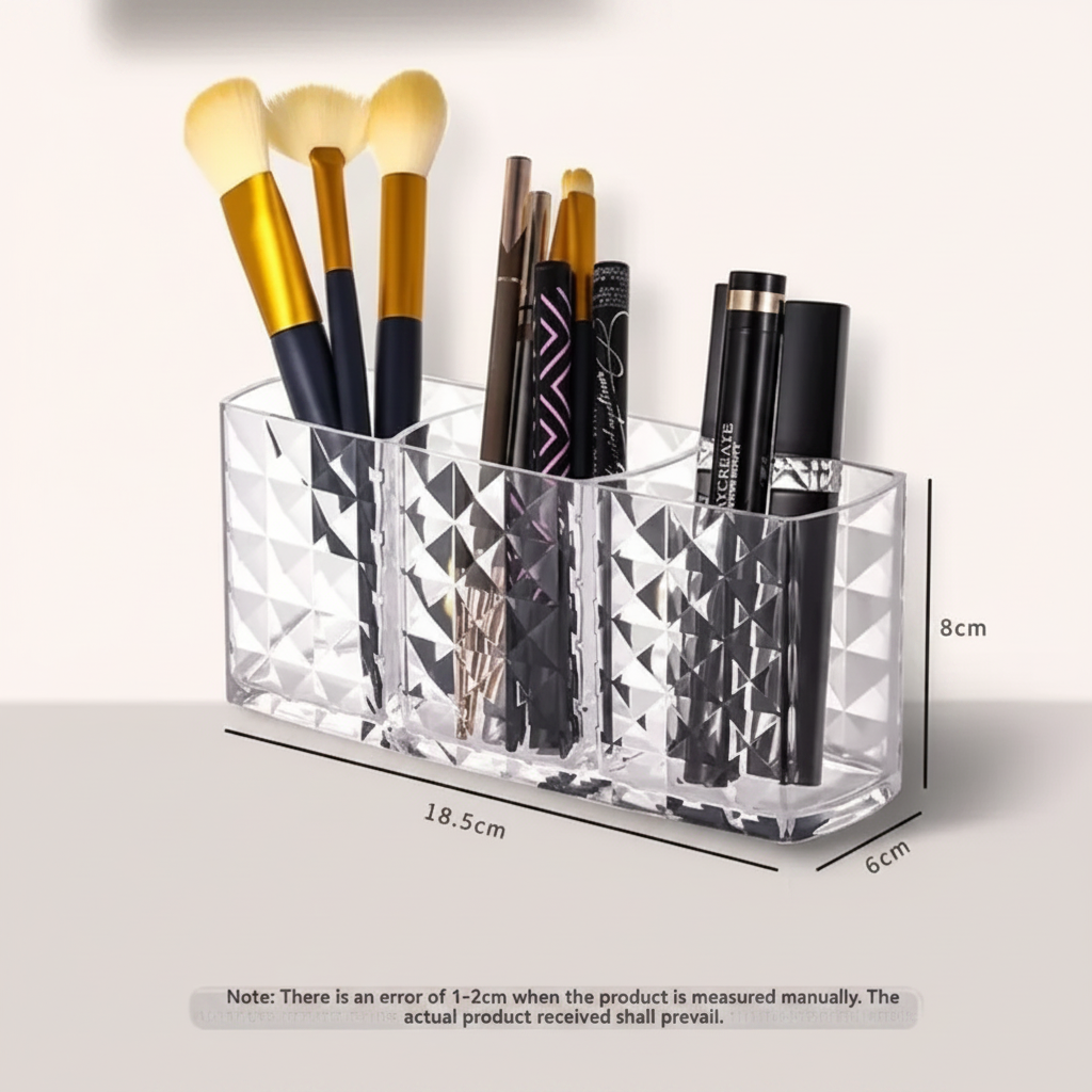 MIRROR BOX – Diamond patterned bathroom storage cabinet designed for organizing cosmetics, lipsticks, and daily essentials