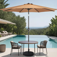 SUNSETCANOPY – Rotatable Patio Umbrella for Elegant Outdoor Shade