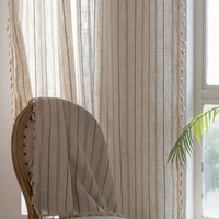Lunara - Striped Linen Sheer Curtains