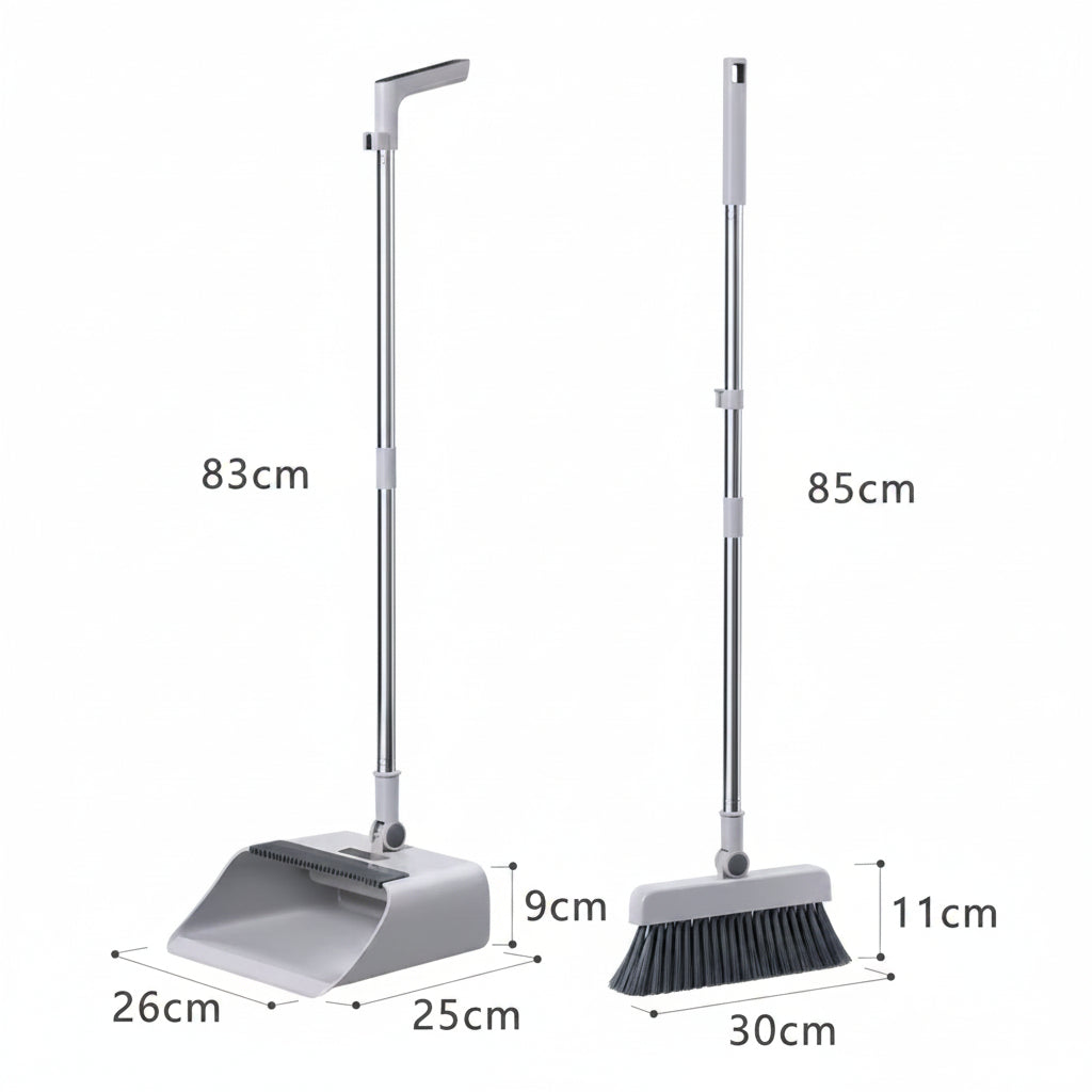 SWEEPFLOW – Compact Broom Dustpan Cleaning Set