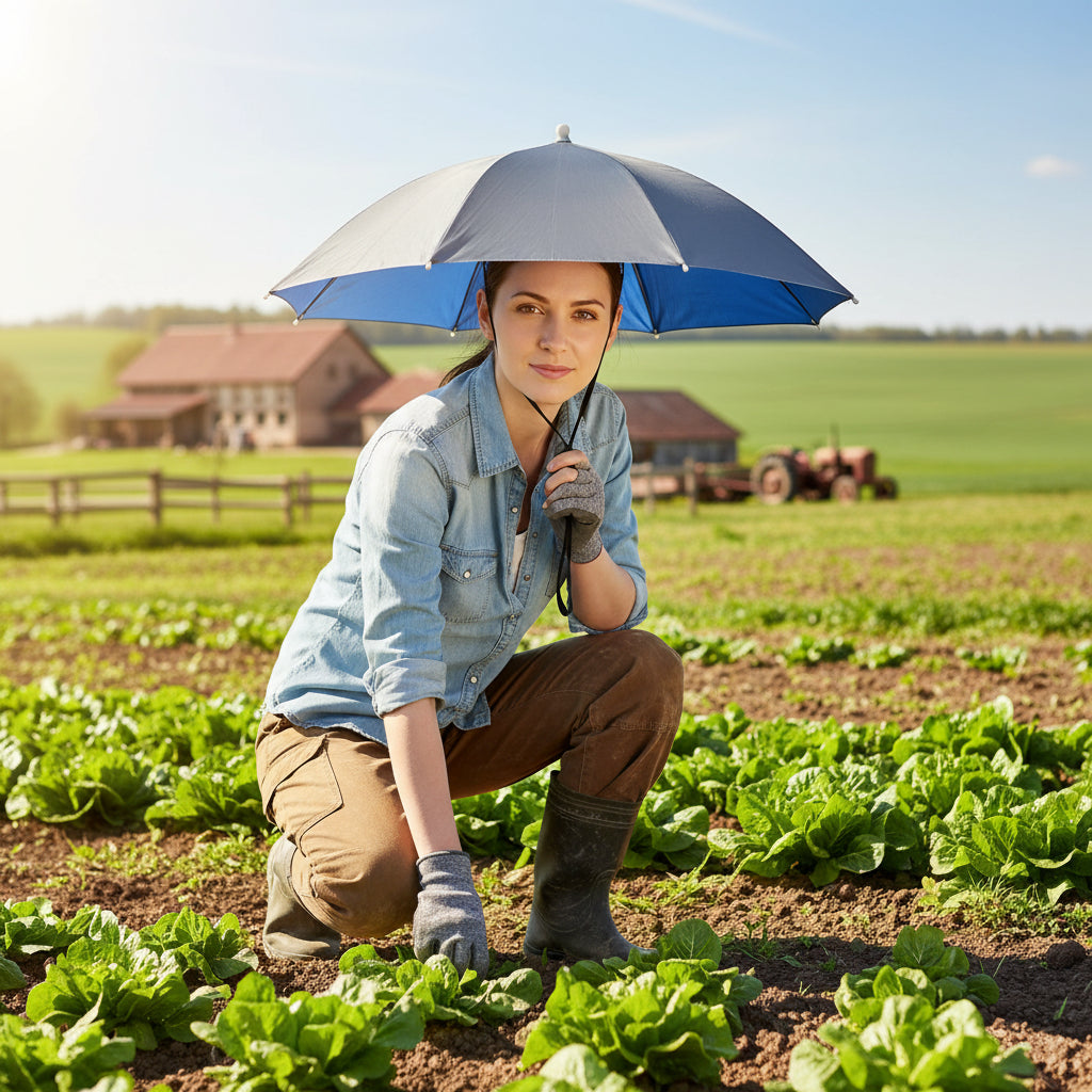 SKYSHADE - Lightweight hands-free umbrella hat designed for outdoor sun protection