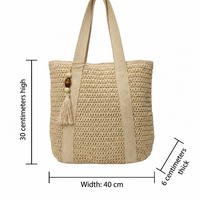 BOHOWEAVE – Woven Raffia Shoulder Tote Bag