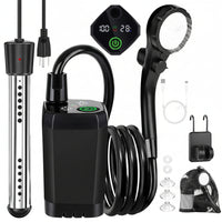 AQUAFLOWX – Pompe de douche portable pour camping avec affichage numérique